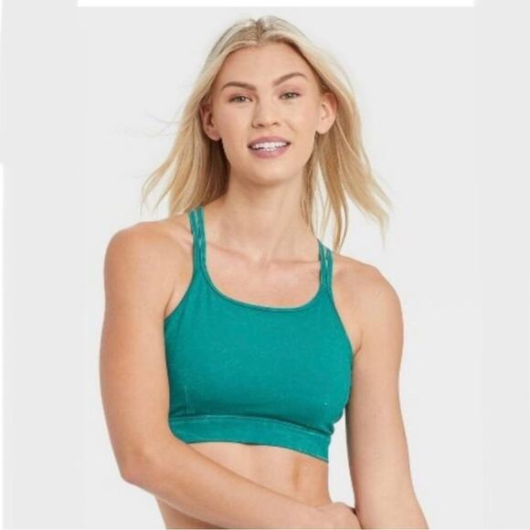 JoyLab High Neck Strappy Back Sports Bra NWT M - Picture 1 of 5